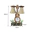 Produktbild NUO-Z Tischlampe Idyllischen Holz Bambus Stricken Handwerk Cello Doppellampe Mit Uhr Home Craft Schlafzimmer Nachttischlampen