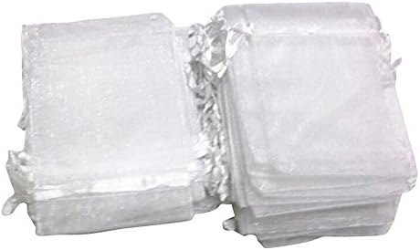 TerGing 4*5 Organza Wedding Party Favor Gift Bags, Pack of 500 Pcs White