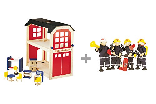 Preisvergleich Produktbild Feuerwache & Feuerwehrmänner mit Zubehör