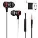 Produktbild In Ear Kopfhörer, Ear Ohrhörer Kopfhörer in Ears Metallisches Stereo Headset Fusion High Quality Audio Kopfhörer Earphones mit Ohrstöpseln und Mikrofon für iPhone Android Smartphones MP3 Players