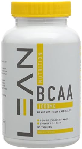LEAN Nutrition BCAA Tablets 1000mg - Branched Chain Amino Acids - Leading High Strength BCAA Capsules - 90 Capsules