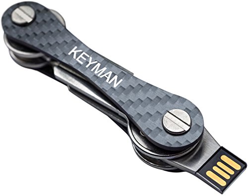 KEYMAN Schlüssel-Organizer aus Carbon mit 32 GB USB Stick