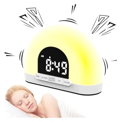 Gosimida Smart Sleep Wake-up Light, Sunrise Wake Up Light, 2 In 1 Toddler Sleep Training And Kids Alarm Clock For Desktop, Bedside, Travel, Table