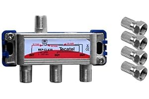 Tecatel TV Satélite - Repartidor Interior con Conector F de 3 Salidas