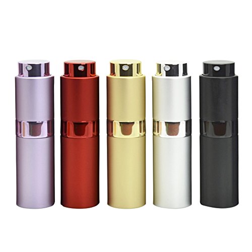 Preisvergleich Produktbild Minkoll Nachfüllbare Parfüm Sprühflaschen, Luxus Leere Reise Zerstäuber Duft Aftershave 15ML Sprühflaschen (5 Pack)
