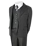 Boys 5 Piece Suit Wedding Party Jacket Trousers Shirt Waistcoat Tie