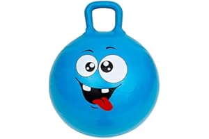 ZD Trading Hopper Ball - Ballon Sauteur avec poignée - Jouet pour Enfant 3 Ans et Plus - Ballon Gonflable Bleu - 45cm