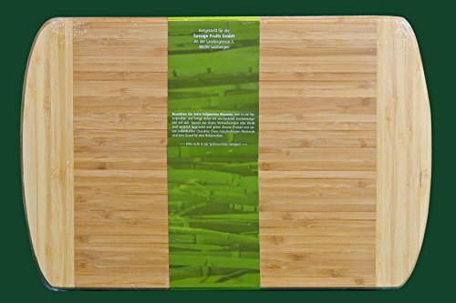#1 Bio-Bambus Holz Schneidbrett und Käseplatte mit Rille*extra groß und stabil(46x32x1,9cm)*perfektes Hochzeitsgeschenk oder Einweihungsgeschenk*nachwachensender Rohstoff*100%Natur* - 2