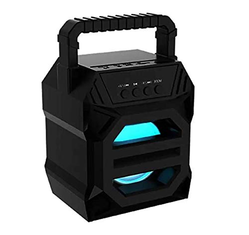 Elevea Portable & Wireless LZ-3102 Bluetooth Speaker with led Light & Carry Handle-Travel Speaker with AUX/BT/SD Card/USB-FM