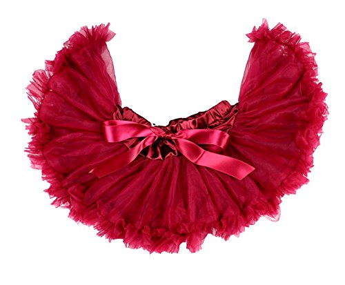 Christmas Wine Red Newborn Baby Pettiskirt Skirt Tutu Dress Girl Clothing Nb-12m (Red)