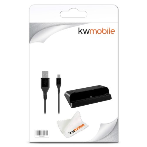 kwmobile Micro USB Dockingstation für Samsung Galaxy Tab Pro 10.1 T520 / T525 – Ladestation Mikro USB Ladekabel Ladehalterung in Schwarz - 7