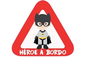 Haberdashery Online Pegatina Adhesiva Bebé a Bordo. Adhesivo vinilo para coche o moto. 15 x 13,7 cm. (27. Batman)