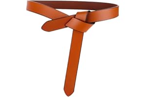 TOEECY Damski pasek wiązany ze skóry bydlęcej elastyczny retro paski w talii do sukienek płaszcze