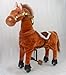 UFREE Action Pony, Unique Rocking Horse. It Is Walking Horse, Plush Toy Pony Like Real , Height 35'', Present for Kids 3 to 5 Years