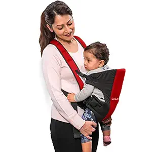 LuvLap Sunshine Baby Carrier with 3 in 1 Carry Positions, for 6 to 24 Months Baby, Max Weight Up to 12 Kgs (Black & Red)