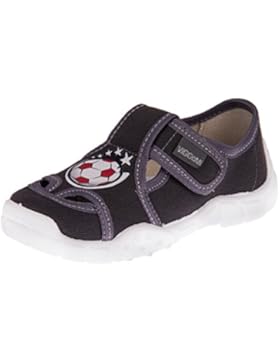 Viggami Jungen Hausschuhe mit Klettverschluss Adas