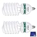 Produktbild Phot-R 2 x 1000W (200W) 220V 5500K E27 Sockel CFL Spiral Continuous Daylight Balanced Fluoreszierende Energiesparlampen für professionelle Fotografie Foto-Video-Studio-Beleuchtung + Chamois Tuch