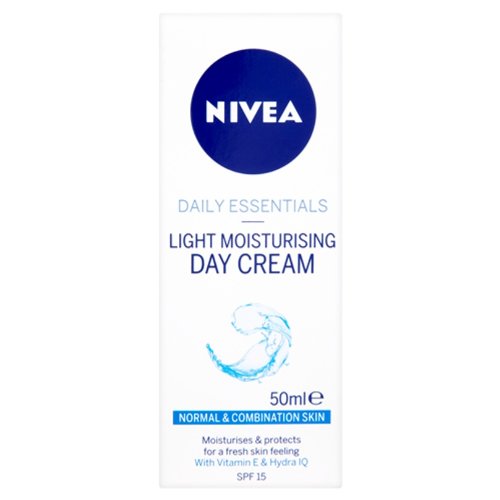 Nivea Daily Essentials Light Moisturising Face Day Cream SPF 15, 50 ml - Pack of 3