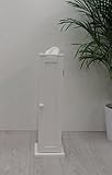 Aspect 19.5 x 19.5 x 65.6 cm Wood MDF Odense Toilet Roll Holder/Storage Painted Cabinet, White (Kitchen &amp; Home)