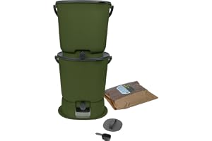 Set med 2 Bokashi Essential 15,3 L + 1 kg hjärn+1 olivbas