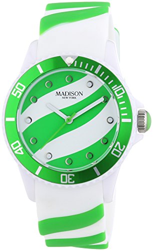 MADISON NEW YORK Unisex-Armbanduhr Candy Time Lollipop Analog Quarz Silikon U4620-10 MADISON NEW YORK Unisex-Armbanduhr Candy Time Lollipop Analog Quarz Silikon U4620-10