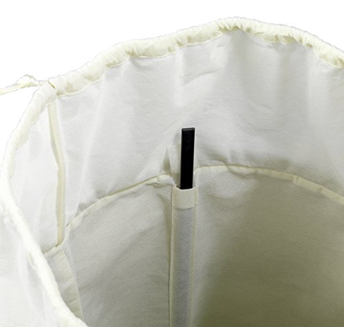 Wenko 62089100 Ringo Wäschesammler-/Korb, Fassungsvermögen 68 L, Polyester, 40 x 40 x 54 cm, beige - 3