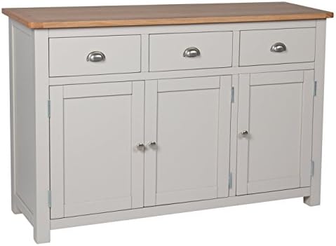 Portland Painted Oak Large Sideboard / Buffet Table / Grey Painted / Living Room / New