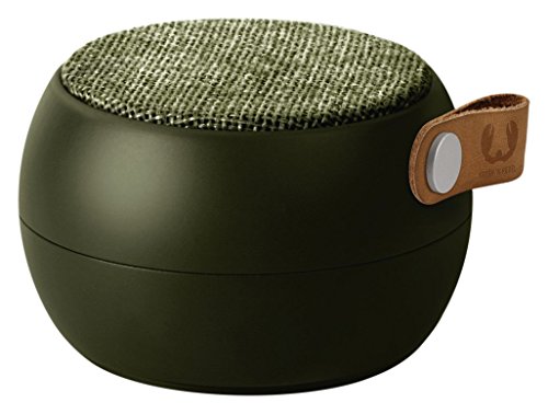Fresh 'n Rebel Speaker Rockbox Round H2O Fabriq Edition, Altoparlante Bluetooth Portatile senza fili, IPX4, Resistente all'acqua, Vivavoce, In tessuto, Verde militare (Army)