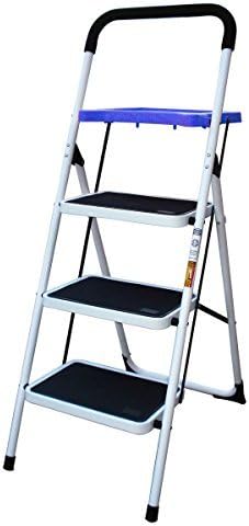 AmeriHome 3-Step Steel Step Ladder with 300 lb. Load Capacity by AmeriHome