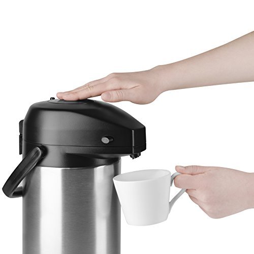 Addis Pump-Isolierkanne, 3 Liter, Edelstahl/Schwarz, President - 5