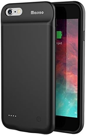 iPhone 6 6S Battery Case, Marsno 3000mAh Smart Charging Case for iPhone 6/6S (4.7 inch) Portable Extended Battery Pack Power Case, Protective Battery Case Lightning Cable Input (Black)