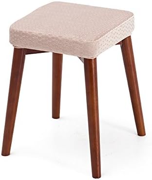 Square stool, can be stacked stool, creative fashion dressing stool, cloth table stool, home small bench, solid wood stool ( Color : Lotus root pink )