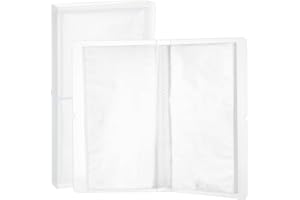 BENECREAT Organizador de Pegatinas Transparente Libro de Almacenamiento de Carpetas para Almacenamiento de Pegatinas Álbum de Colección con 50 Paquete de Doble Cara para Planificador Álbum