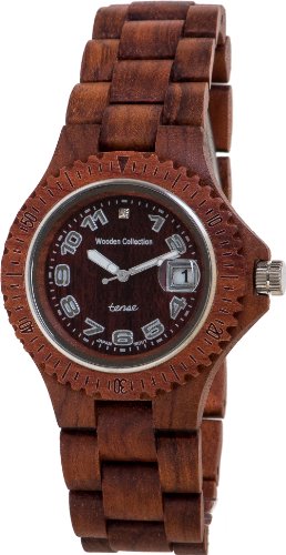 Premium Holzuhr TENSE Mens Compass - Rosenholz G4100R Unisexuhr G4100R Premium Holzuhr TENSE Mens Compass - Rosenholz G4100R Unisexuhr G4100R