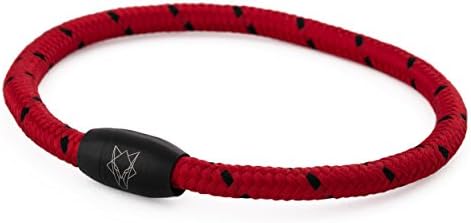 AkitsuneSilva Nylon Bracelet | 5mm Diameter | Link Bangle Trinket Women Stainless Steel Bracelet Magnetic Closure Black