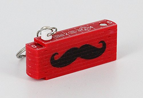 Preisvergleich Produktbild BAUMA-Funkys Zollstock-Schlüsselanhänger Schnurrbart