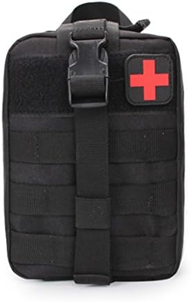 Tactical MOLLE First Aid Pouch Medical Bag IFAK Package Universal EMT Emergency Multipurpose Waist Pack Military Utility Bag (Black)