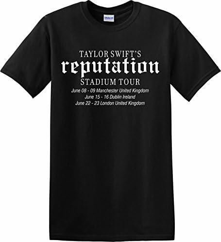 Apparel Prints Ltd Reputation Tour Dates Taylor Swift Merchandise T-Shirt Music Fan Album Tee (XL)