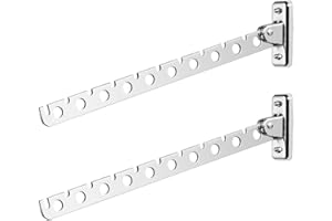 CJBIN Kleiderhaken Klappbar, 2 Stück Edelstahl Kleiderhaken Klappbar Wandkleiderhalter, Kleiderhänger Wand Kleiderstange Wandmontage Garderobenhaken Klappbar für Waschküche Badezimmer Balkon