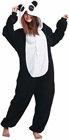 iKneu Sleepsuit Costume Cosplay Homewear Lounge Wear Kigurumi Onesie Pajamas (L for Height:65"-68.8", Panda)