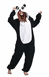 iKneu Tier Onesie Jumpsuits Kostüm Pyjama Oberall Hausanzug Kigurum Fastnachtskostüm Schlafanzug (XL (175-185CM), Panda)