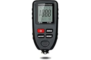 RDINSCOS Medidor de espesor de capa con medidor de espesor digital para coche, identificación automática de base de hierro y base de aluminio (TC100DE)