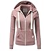 Produktbild Sumeiwilly Damen Kapuzenjacke Hoodie mit Fleece-Innenseite Sweatshirt Herbst Winter Fleecejacke Große Größen Übergangsjacke Sweatjacke