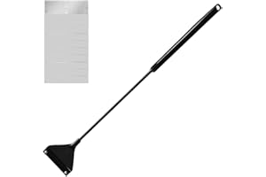JTKREW Herramientas de Limpieza para acuarios - Raspador de Algas y raspador de Navaja de Acero Inoxidable de 62 cm con Barra Desmontable - 10 Cuchillas para Limpiar el Cristal del Acuario pecera.