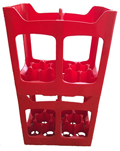 10 Flaschen Bier Kunststoff Plastik Kiste Brauerei, Fabrik, Großhandel, Preis, Flasche Kunststoff Bierkiste, Kunststoff Flasche Wein Kisten, Kunststoff Kiste für Flasche oder Bier, Bierflasche Stapeln Kunststoff Kiste (Rot) - 4