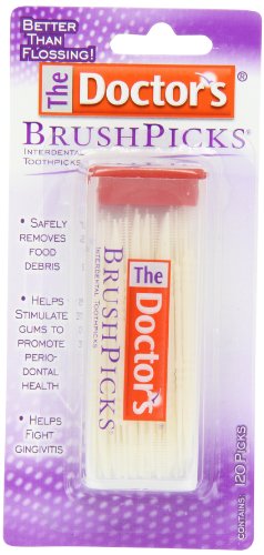 The Doctor's BrushPicks Toothpicks, 120 picks (Pack of 12)