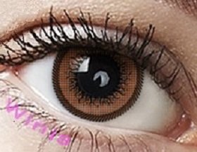 Preisvergleich Produktbild Farbige Kontaktlinsen Jahreslinsen braun "Brown" CUTIE-SERIE ohne Stärke COSPLAY LINSEN , große Augen