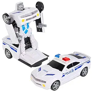 SUPER TOY 2in1 Truck Trolley Car Carrier Transport Robot Toy for Kids (Multi Color)