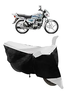 ZANTEX All Weather Protection & Semi Waterproof Bike Cover Compatible with Hero Splendor Plus (White)