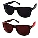 Silver Kartz Wayfarer Unisex Sunglasses(Wy-001-005|50|Black Brown) RS.295.00